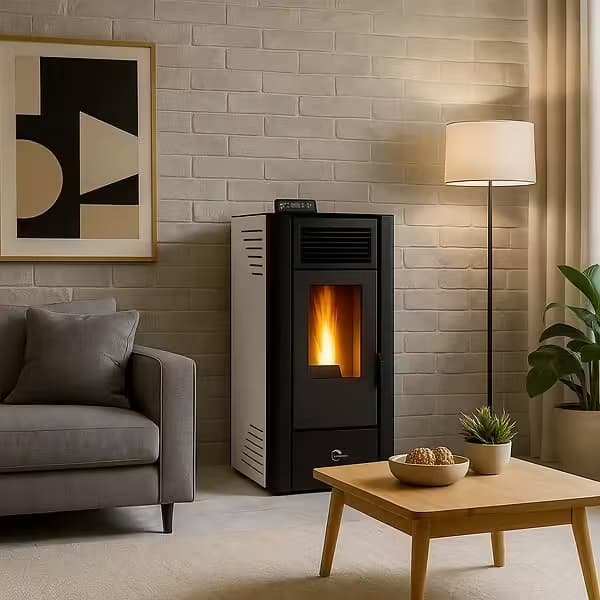 Poêle à granulés air Anita 11,6 kW Blanc Sannover – Image 3