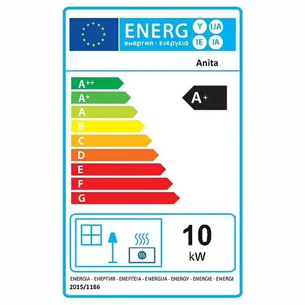Poêle à granulés air Anita 11,6 kW Blanc Sannover – Image 4