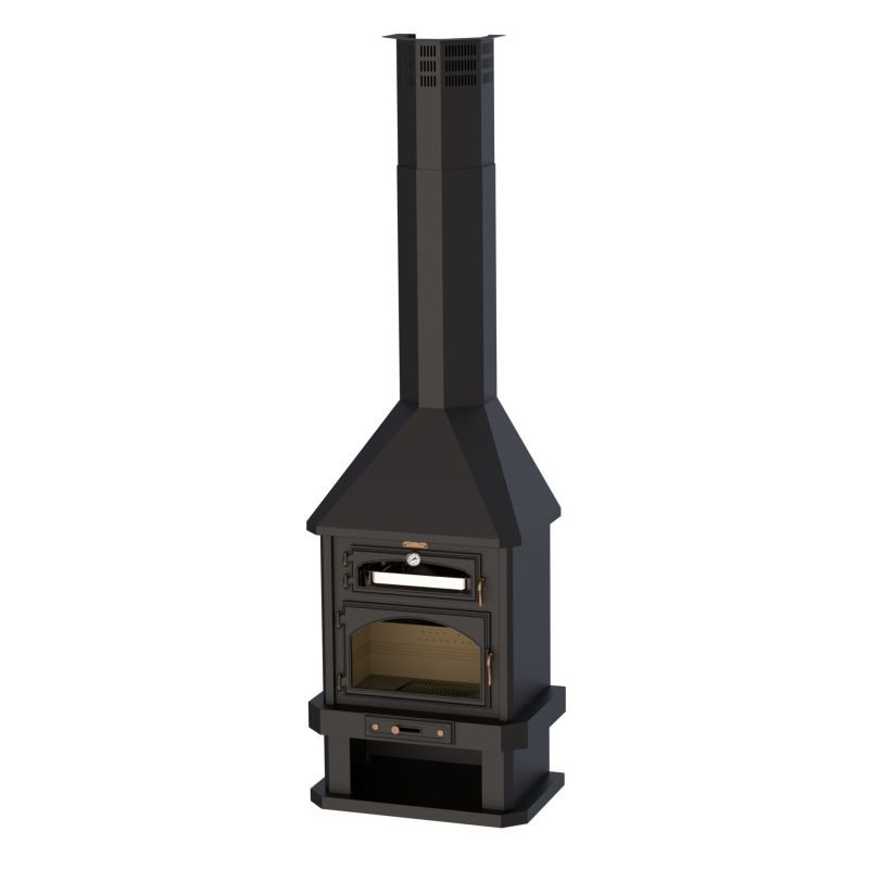 Cheminée à bois avec four – BRONPI Ebro 15 KW – Image 2