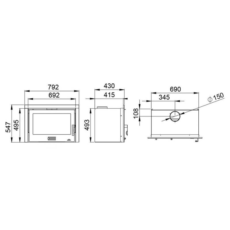 Insert à bois – BRONPI Coliseo 12 kW – Image 4