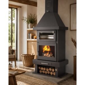 Poêle à bois cheminée avec four – FIREMATIC Phoenix 10.9 kW