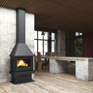 Cheminée à bois ventilé raccordable – BRONPI Lisboa 12 kW