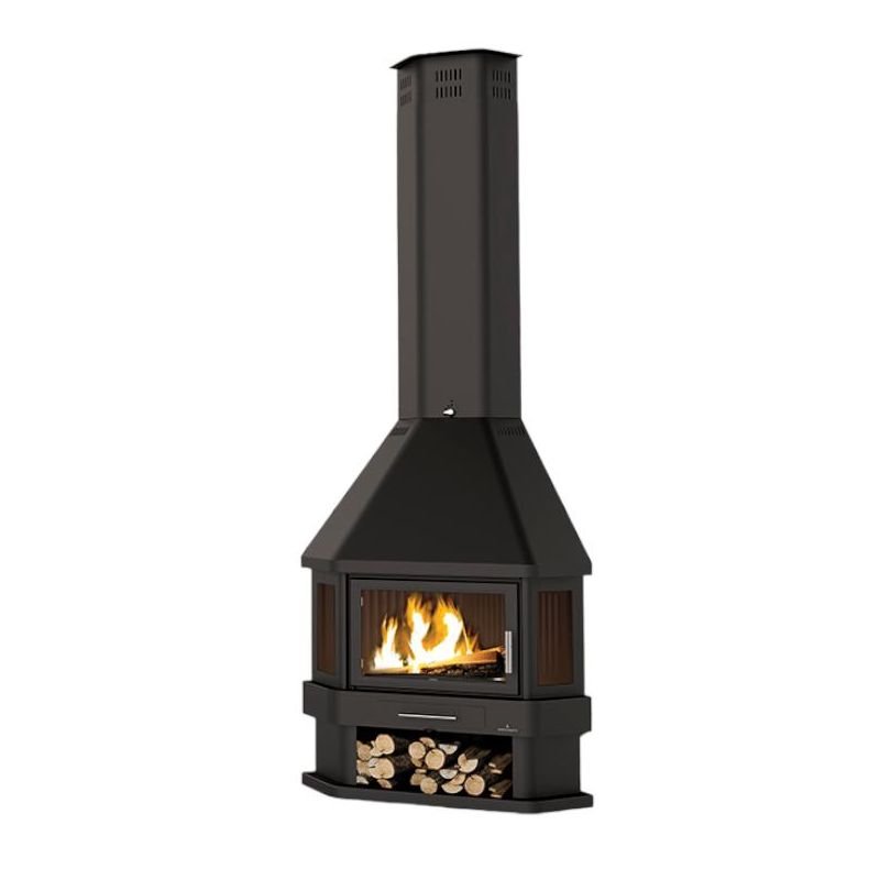 Cheminée à bois d’angle – BRONPI Lorca – R 14 kW – Image 2