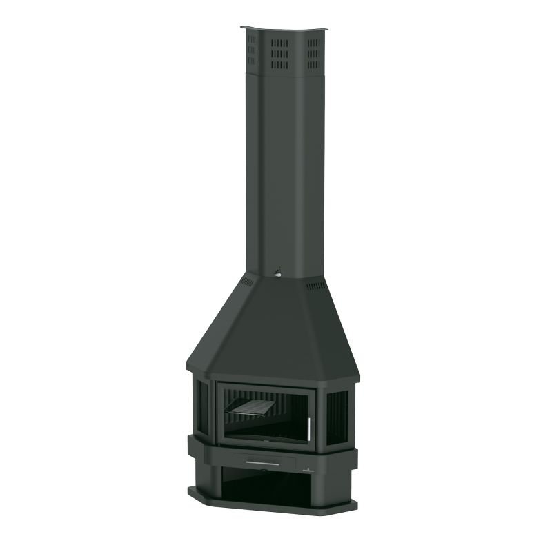 Cheminée à bois d’angle – BRONPI Lorca – R 14 kW – Image 3