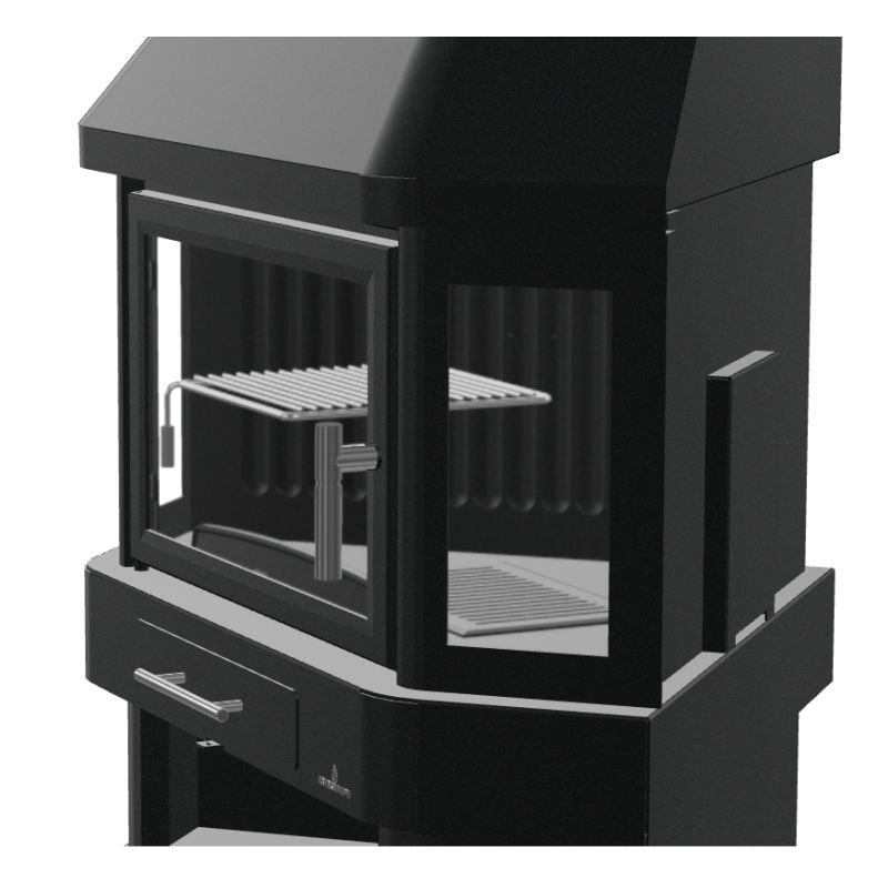 Cheminée à bois d’angle – BRONPI Lorca – R 14 kW – Image 4